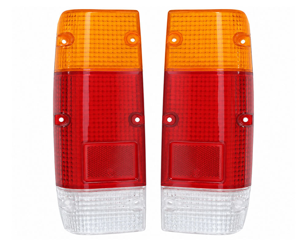 Datsun 720 rear combination light lens pair, left and right, actual product photograph 1
