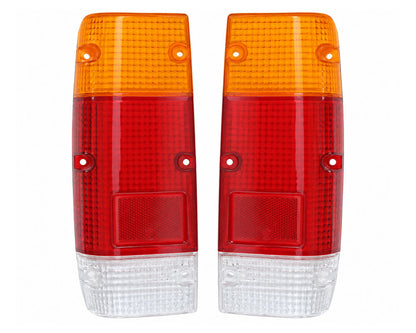 Datsun 720 rear combination light lens pair, left and right, actual product photograph 1