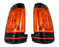 Front Corner Turn Signal Light - for Nissan / Datsun 720 / 819 Pickup 1980–1986 - Black Frame - LH + RH Pair