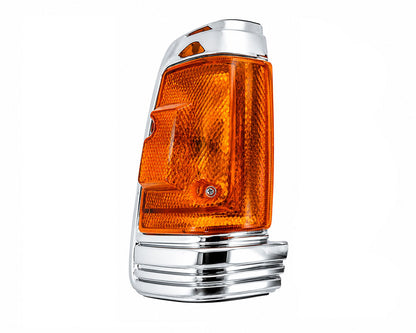 Front Corner Turn Signal Light - for Nissan 720 Pickup / SD23 1984–1985 - Chrome Frame - RH – OEM 26160-50W10