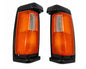 Front Corner Turn Signal Light - for Nissan D21 / Big M Pickup 1990–1992 - Black Frame - LH + RH Pair – OEM B6125-23G02 / B6120-23G02