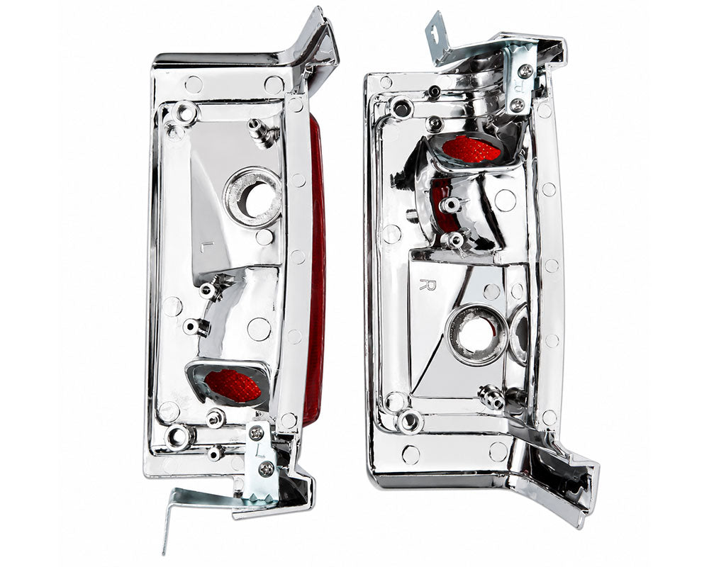 Front Corner Turn Signal Light - for Nissan D21 / Big M Pickup 1990–1992 - Chrome Frame - LH + RH Pair – OEM 26125-22G02-B / 26120-22G02-B - additional view 2