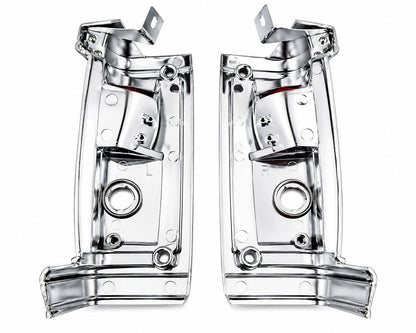 Front Corner Turn Signal Light - for Nissan D21 / Big M Pickup 1990–1992 - BDI 90 - Chrome Frame - LH + RH Pair - additional view 2