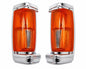 Front Corner Turn Signal Light - for Nissan D21 / Big M Pickup 1990–1992 - BDI 90 - Chrome Frame - LH + RH Pair
