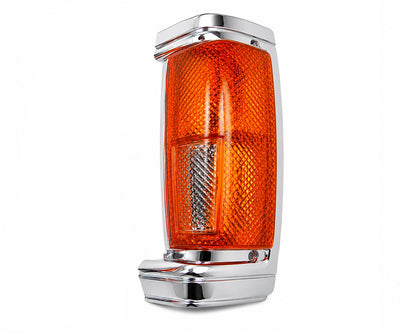 Front Corner Turn Signal Light - for Nissan D21 / Big M Pickup 1990–1992 - BDI 90 - Chrome Frame - LH