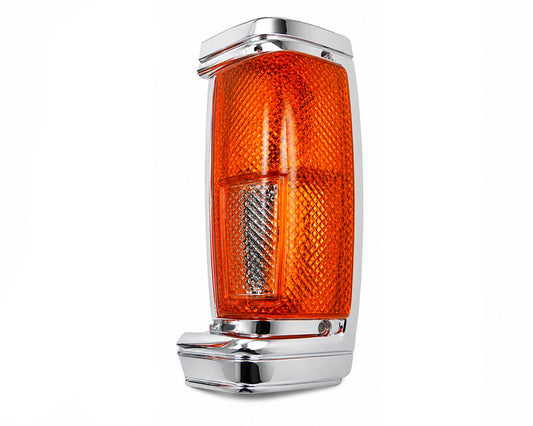 Front Corner Turn Signal Light - for Nissan D21 / Big M Pickup 1990–1992 - BDI 90 - Chrome Frame - LH