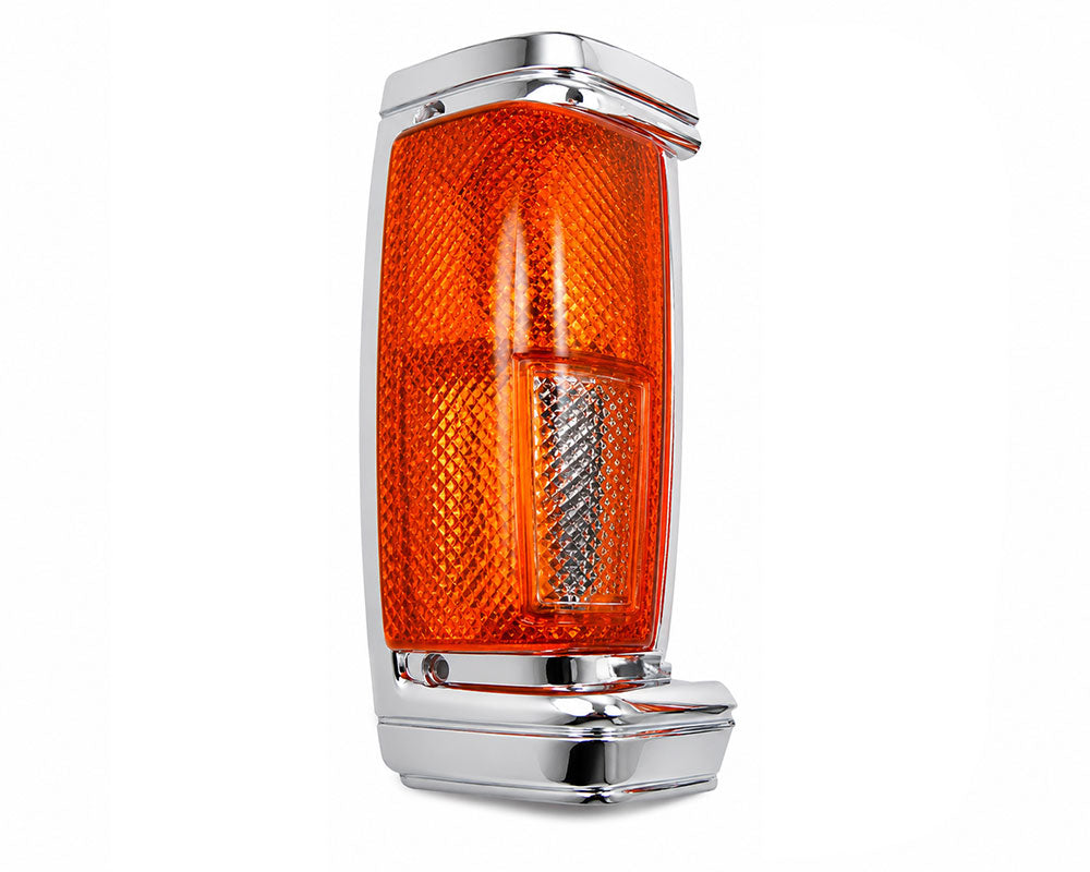 Front Corner Turn Signal Light - for Nissan D21 / Big M Pickup 1990–1992 - BDI 90 - Chrome Frame - RH