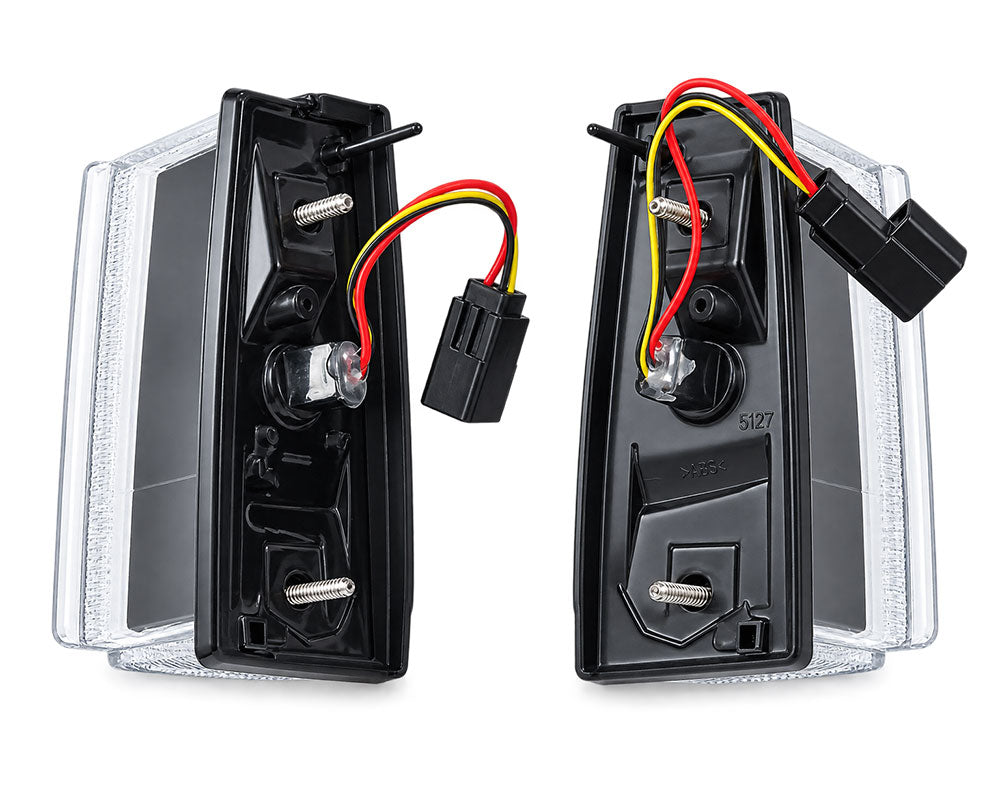 Front Corner Turn Signal Light Pair for Nissan Sunny B11 - Clear - LH + RH - view 2