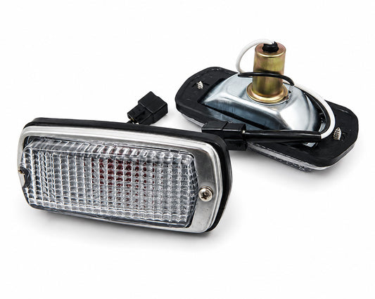 Side Turn Signal Light - for Datsun 120Y 1974–1978 - Clear Lens - LH + RH Pair – OEM 26165-H6100 / 26160-H6100