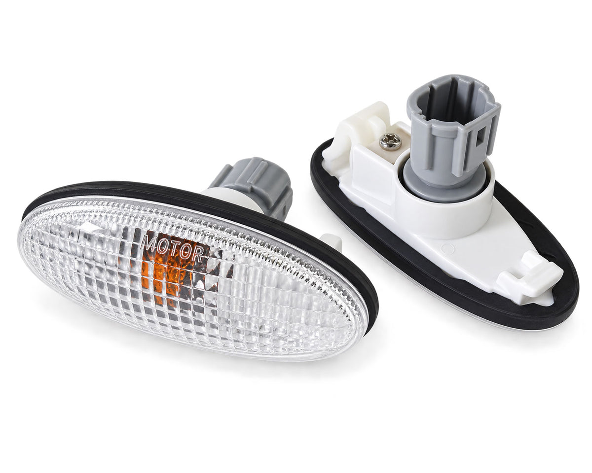 Side Marker Turn Signal Light - for Nissan Frontier 2003 - White / Clear Lens - LH + RH Pair – OEM 26160-61Y10