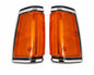 Front Corner Turn Signal Light - for Nissan 720 Pickup - Chrome - LH + RH Pair – OEM 26165-01W00 / 2616-01W00