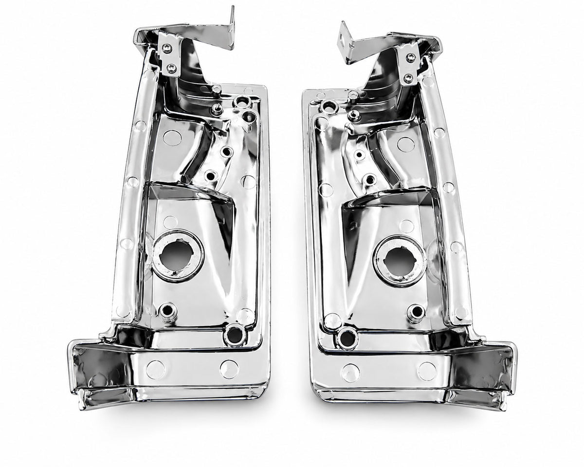 Front & Turn Signal Light - for Nissan D21 TD25 Pickup - Chrome - White Lens - LH + RH Pair – OEM B6175-47G01 / B6170-47G01 - additional view 2