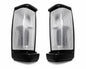 Front & Turn Signal Light - for Nissan D21 TD25 Pickup - Black - White Lens - LH + RH Pair – OEM B6175-35G02 / B6170-35G02
