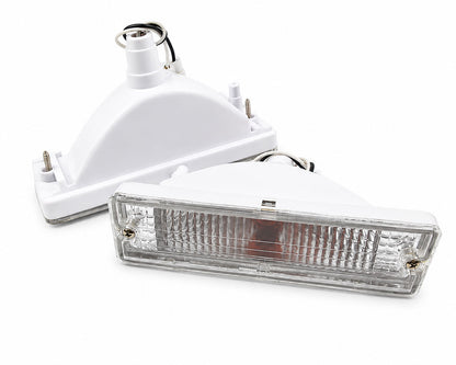 Front Bumper Turn Signal Light - for Nissan D21 BDI925 / BDI993 Pickup - Crystal Lens - LH + RH Pair - additional view 2