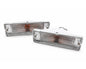 Front Bumper Turn Signal Light - for Nissan D21 BDI925 / BDI993 Pickup - Crystal Lens - LH + RH Pair