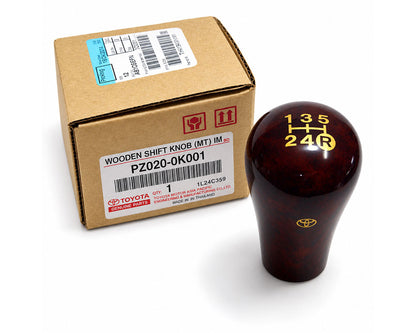 Toyota Hilux Manual Gear Shift Knob – Woodgrain – Dark Reddish Brown Woodgrain – Genuine – view 2