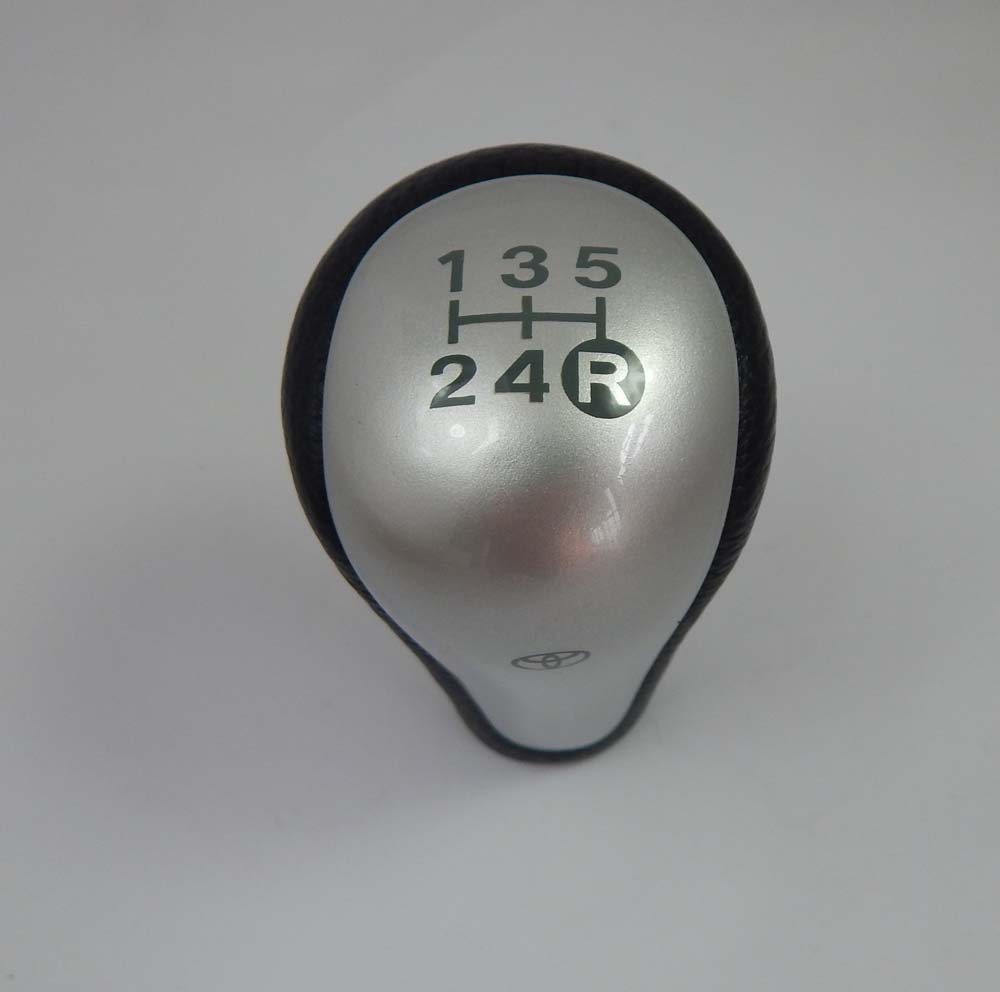 Toyota Manual Gear Shift Knob – Metallic Finish – Silver / Black – Genuine