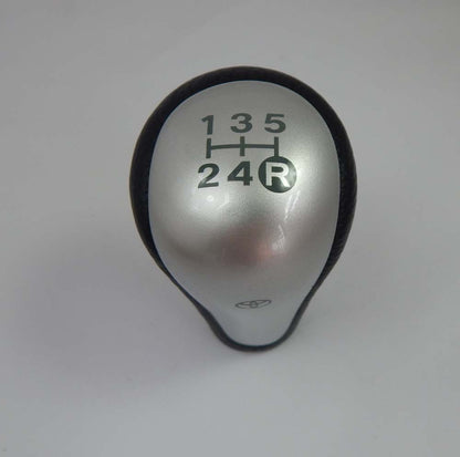 Toyota Manual Gear Shift Knob – Metallic Finish – Silver / Black – Genuine