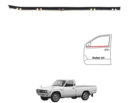 Door Belt Weatherstrip - for Datsun 620 Pickup Without Vent Window - Long Outer LH / Left - OEM 80341-B5000