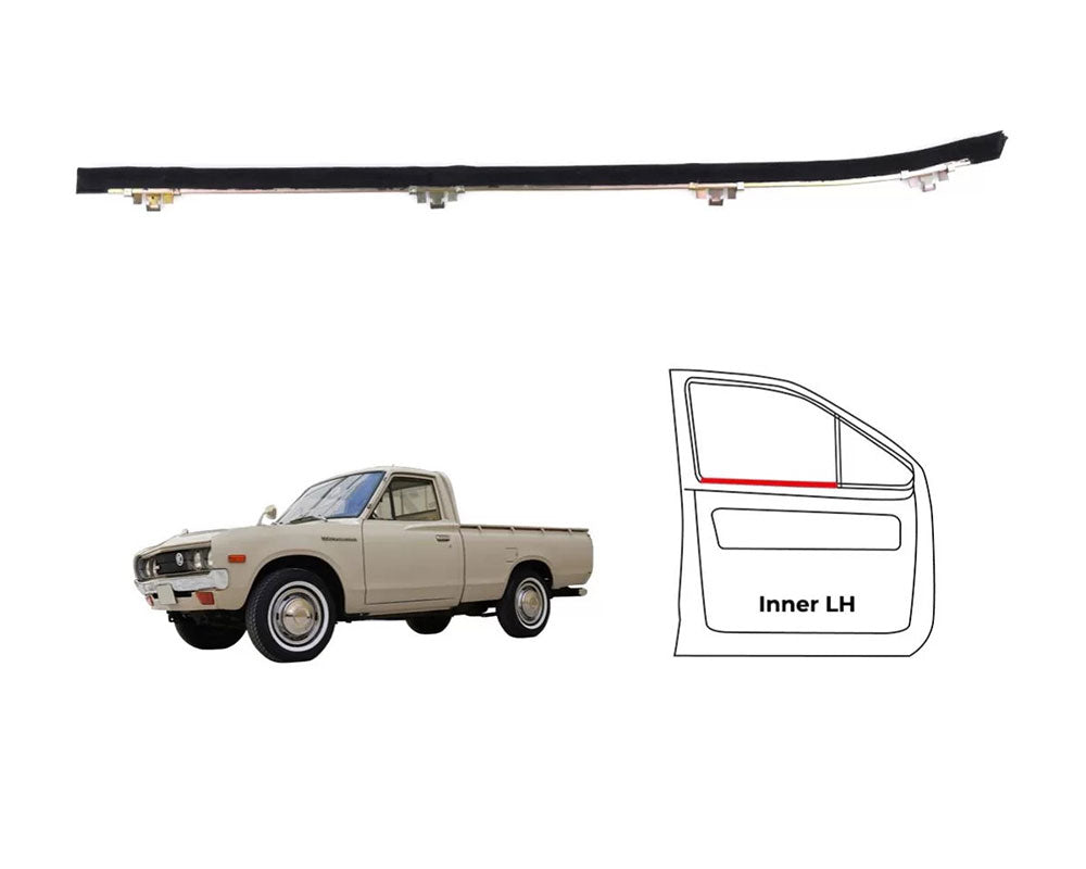 Door Belt Weatherstrip - for Datsun 620 Pickup With Vent Window - Short Inner LH / Left - OEM 80821-B5100