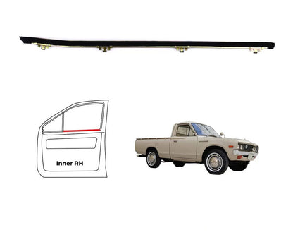 Door Belt Weatherstrip - for Datsun 620 Pickup With Vent Window - Short Inner RH / Right - OEM 80820-B5100