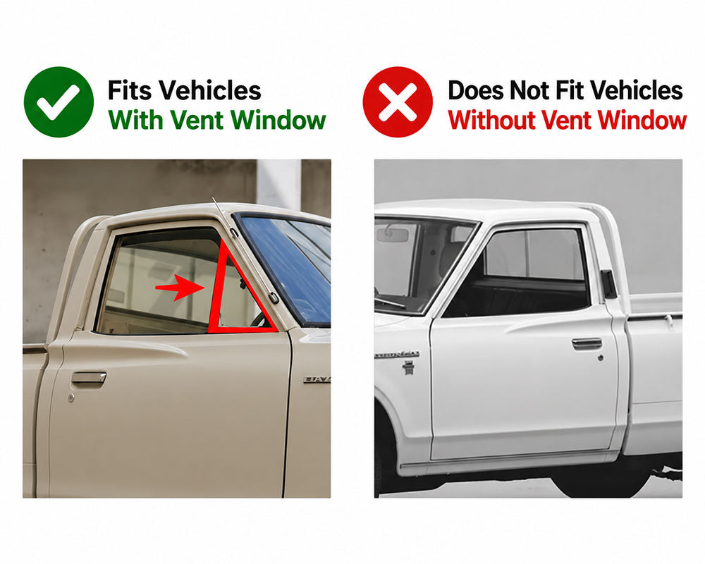 Door Belt Weatherstrip - for Datsun 620 Pickup With Vent Window - Short Inner RH / Right - OEM 80820-B5100