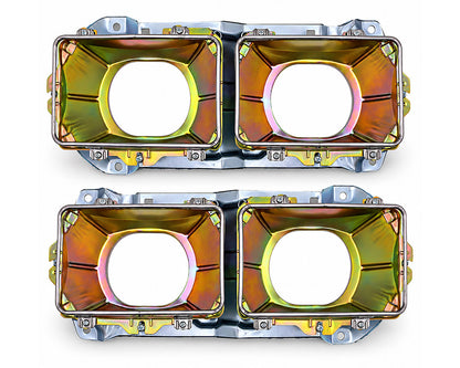 Headlamp Housing Pair LH & RH for Datsun 720 - Rectangular Type