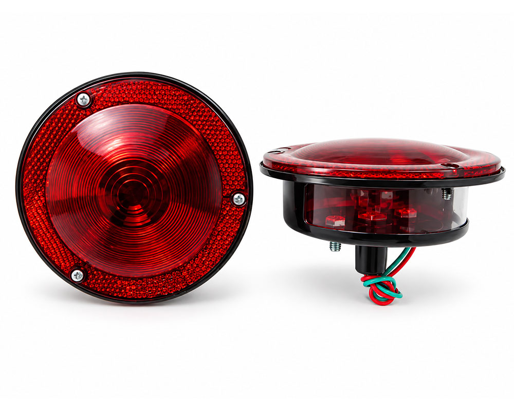 Rear Lamp Pair - for Jeep CJ5 / CJ6 - 12V - Red