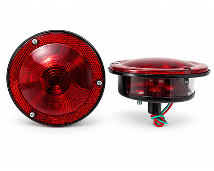 Rear Lamp Pair - for Jeep CJ5 / CJ6 - 12V - Red