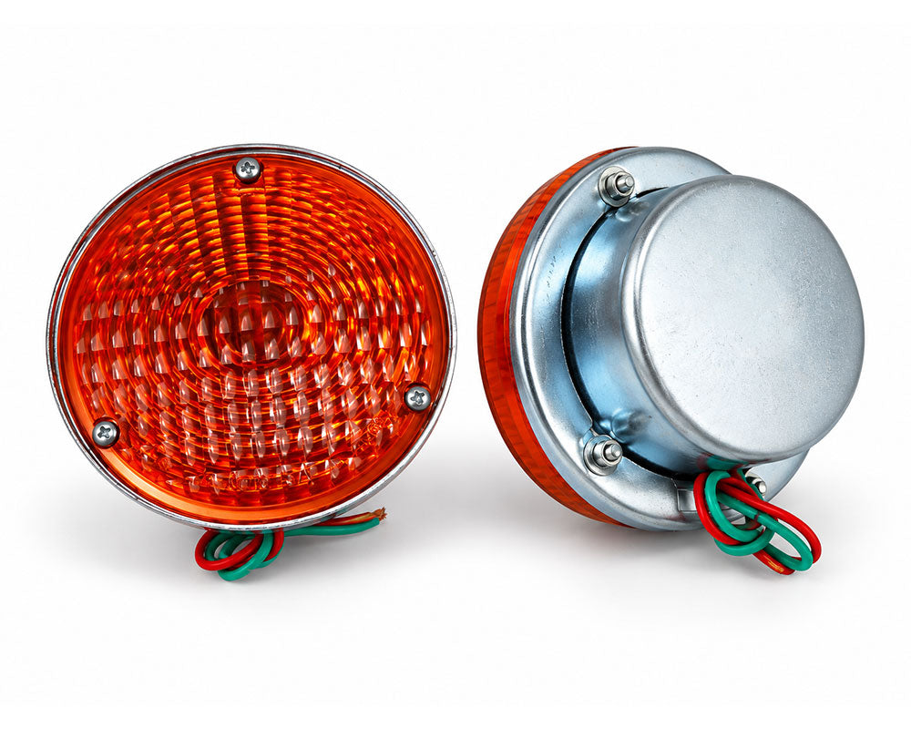 Front Signal & Parking Lamp Pair - for Jeep CJ5 / CJ6 - 12V - 2 pcs - Amber