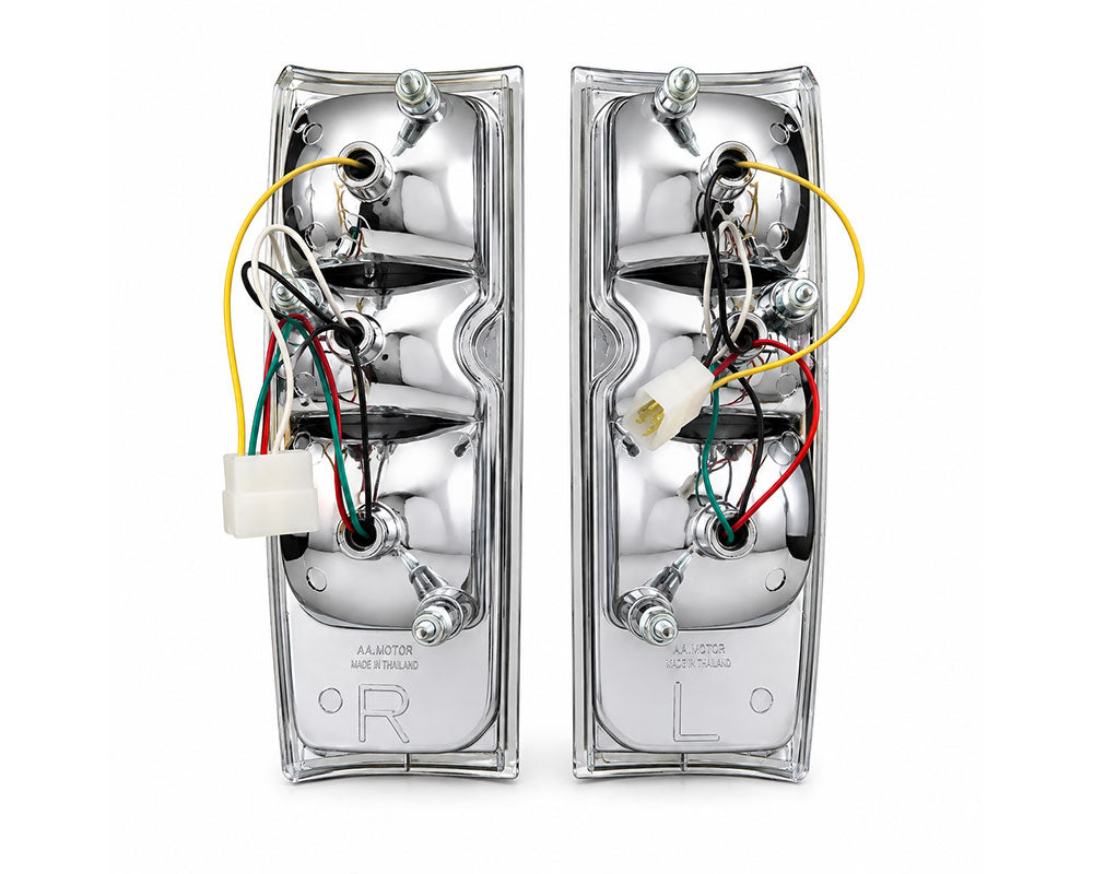 Rear Combination Light - for Toyota Hilux RN30 / RN40 Pickup 1979–1983 - Chrome Frame - LH + RH Pair – OEM 81560-39645 / 81550-39645 - additional view 2