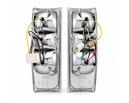 Rear Combination Light - for Toyota Hilux RN30 / RN40 Pickup 1979–1983 - Chrome Frame - LH + RH Pair – OEM 81560-39645 / 81550-39645 - additional view 2