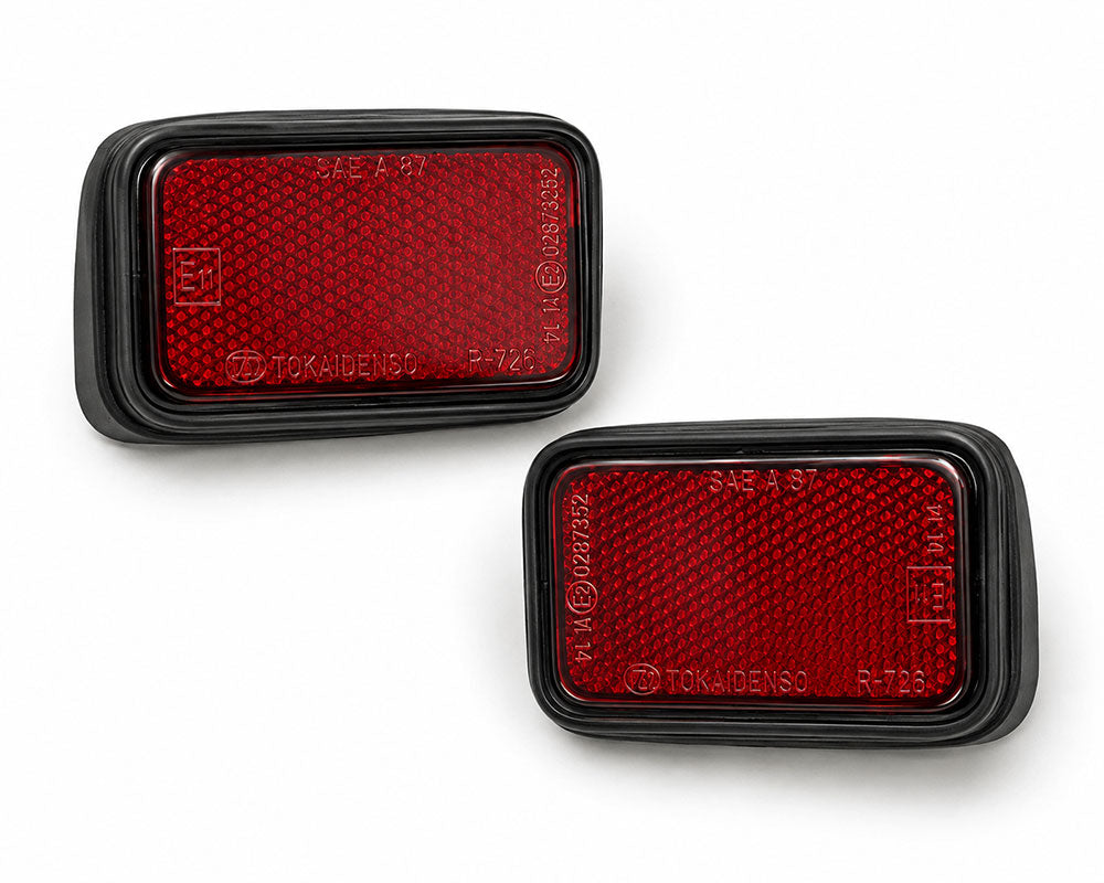 Rear Reflex Reflector - for Toyota Hilux Tiger LN166 / RZN168 1997–2005 - Red - LH + RH Pair – OEM 81920-35030 / 81910-35040