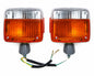 Front Turn Signal & Parking Light - for Toyota Land Cruiser FJ40 / FJ45 40 Series - Amber & Clear Lens - LH + RH Pair – OEM 81520-69027 / 81510-69027